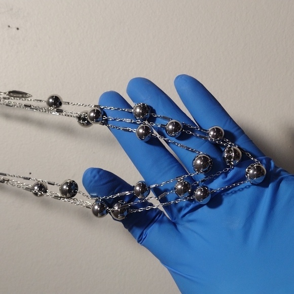 Coldwater Creek Multi-Strand Necklace – Silver Elegant Layered Beads Jewelry 18" - Picture 12 of 12